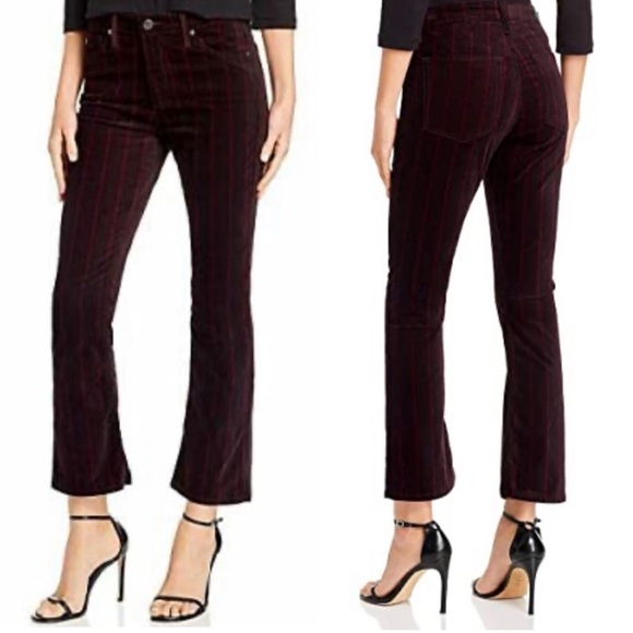 Adriano Goldschmeid The Jodi Crop High-Rise Slim Flare Crop Jeans, Size 24 NWT - Picture 1 of 10